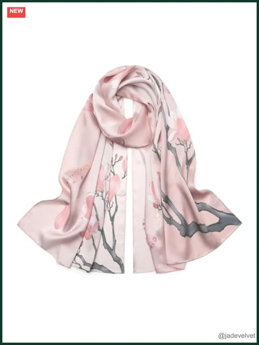 100% Mulberry Silk Large Scarf - Shawl, Head Wrap, Neck & Hair Accessory